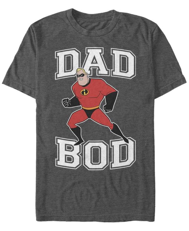 Mens Disney / Pixar Incredibles Dad Bod Graphic Tee Dark Grey Product Image