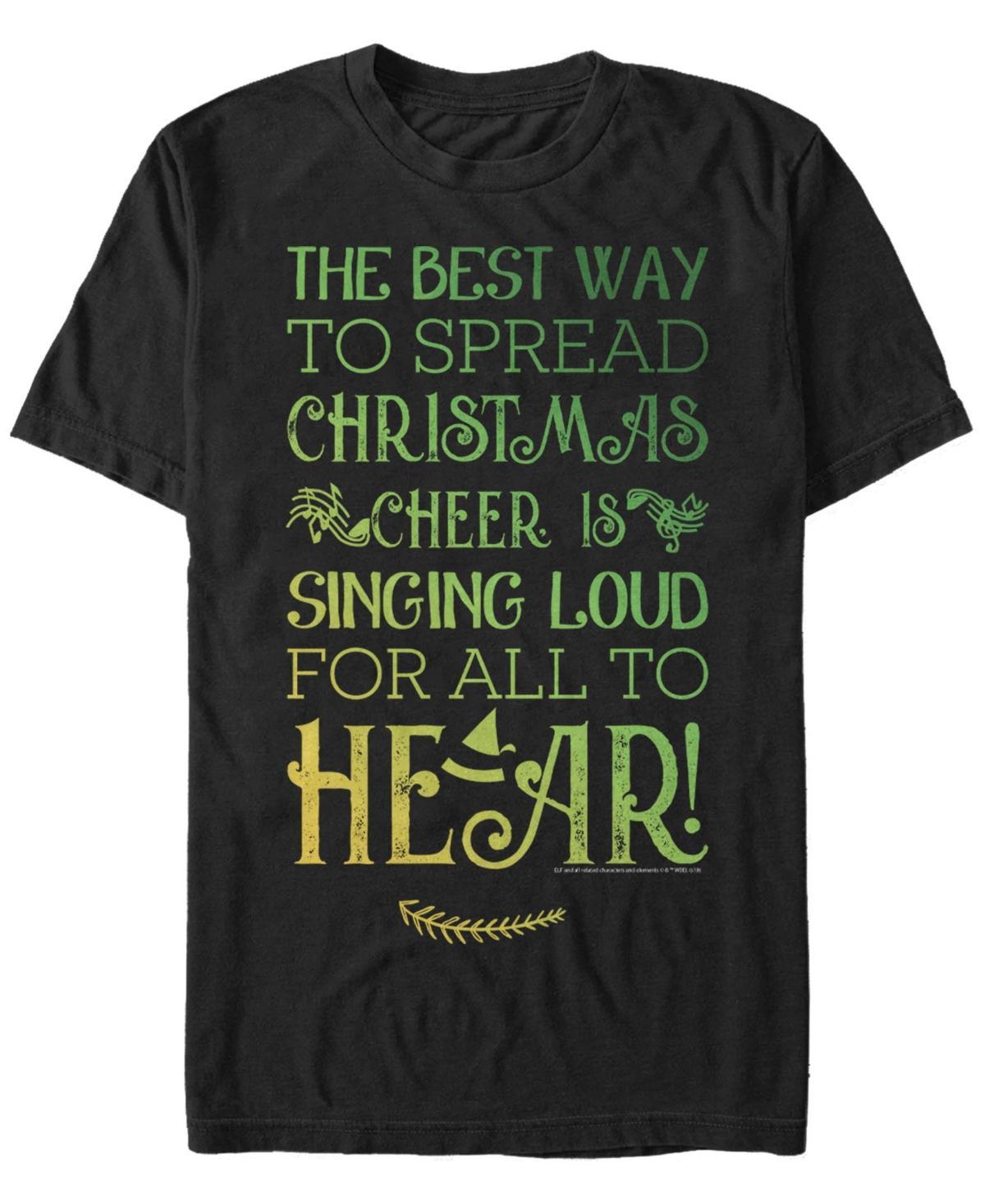 Mens Elf Cheer Sing Short Sleeve T-shirt Product Image