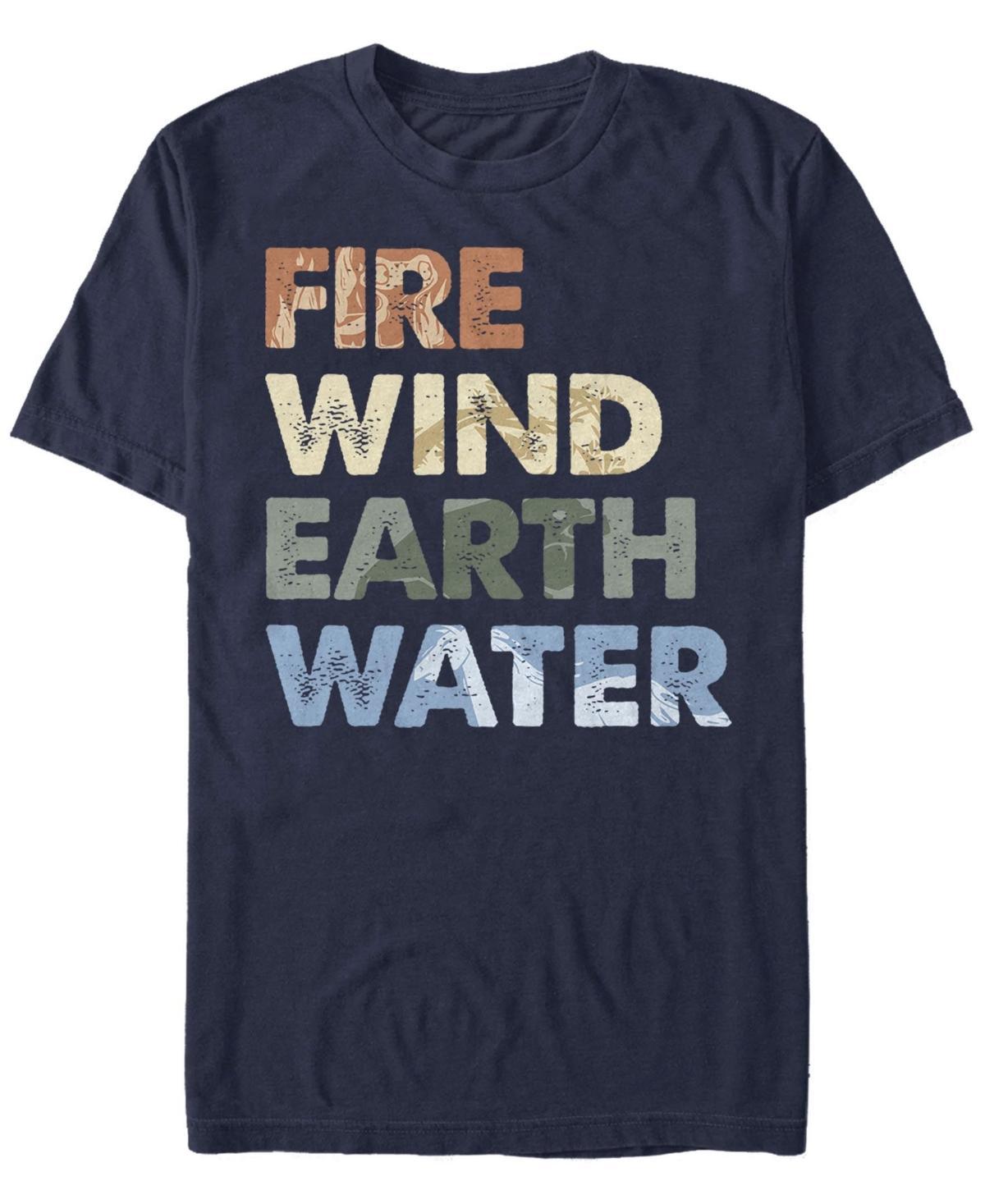 Disneys Frozen 2 Element Text Stack Fill Mens Tee Blue Product Image