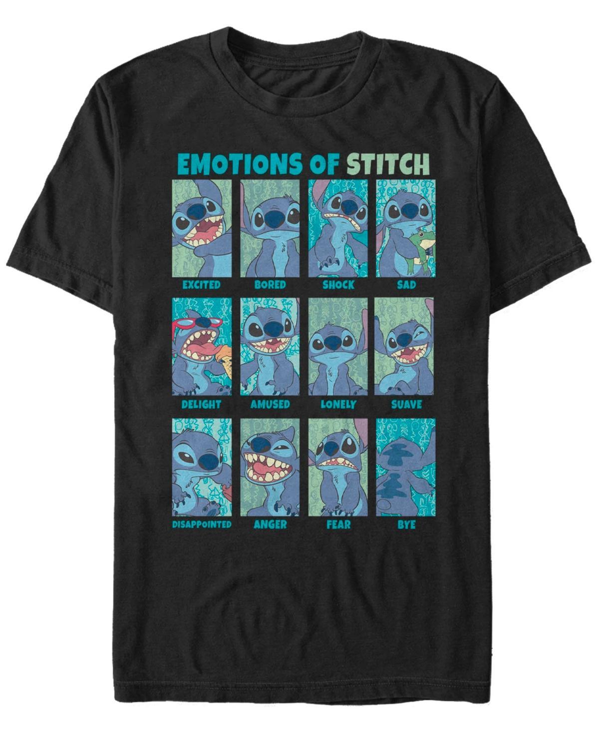 Disneys Lilo & Stitch the Emotions Of Stitch Panel Grid Mens Tee Product Image