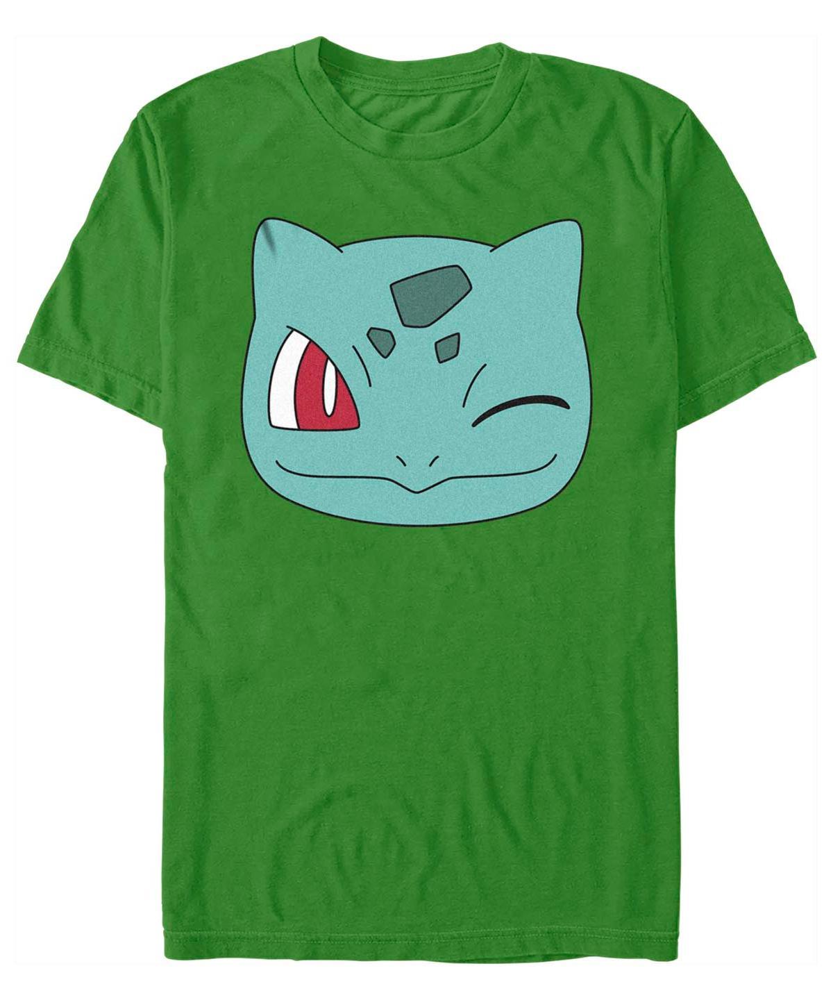 Mens Pokemon Bulbasaur Face Short Sleeve T-shirt Product Image