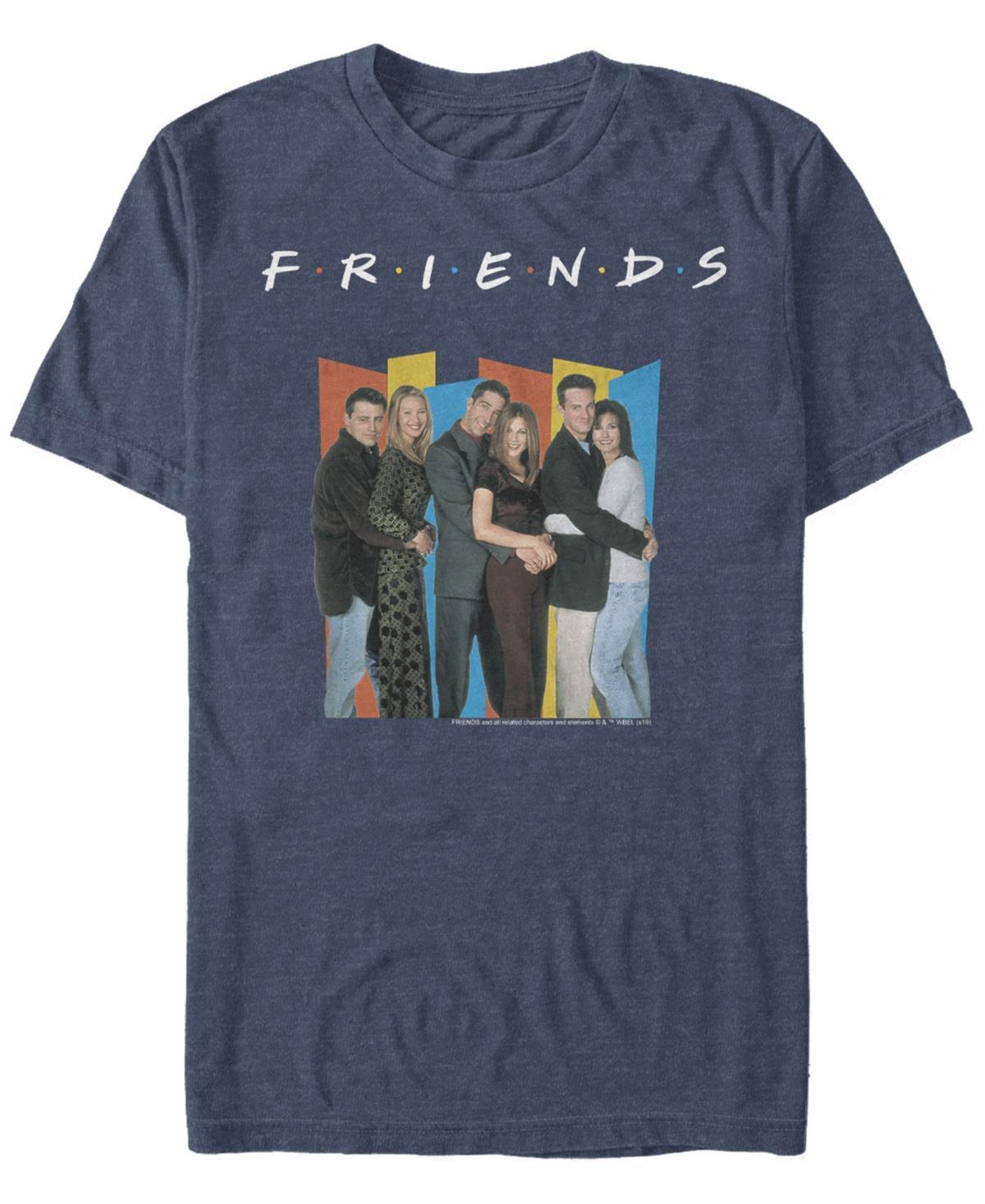 Mens Friends Geometric Group Shot Tee Med Blue Product Image