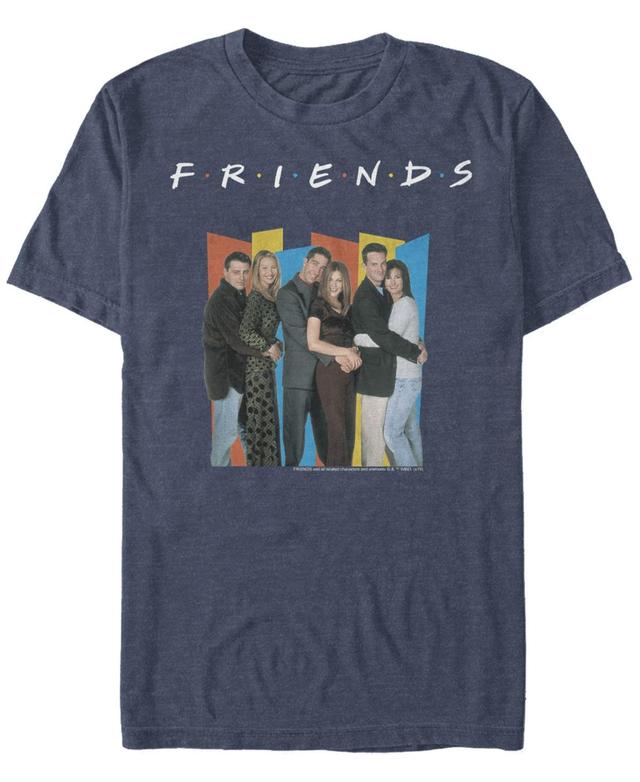 Mens Friends Geometric Group Shot Tee Med Blue Product Image