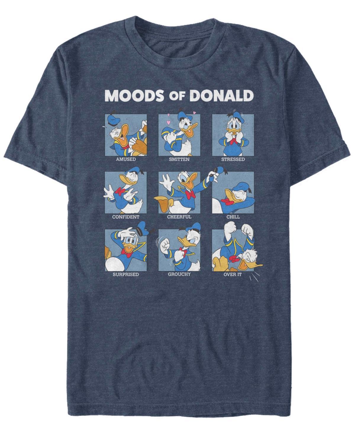 Disneys Mickey & Friends Donald Duck Mens Moods Box Up Tee Red Grey Product Image