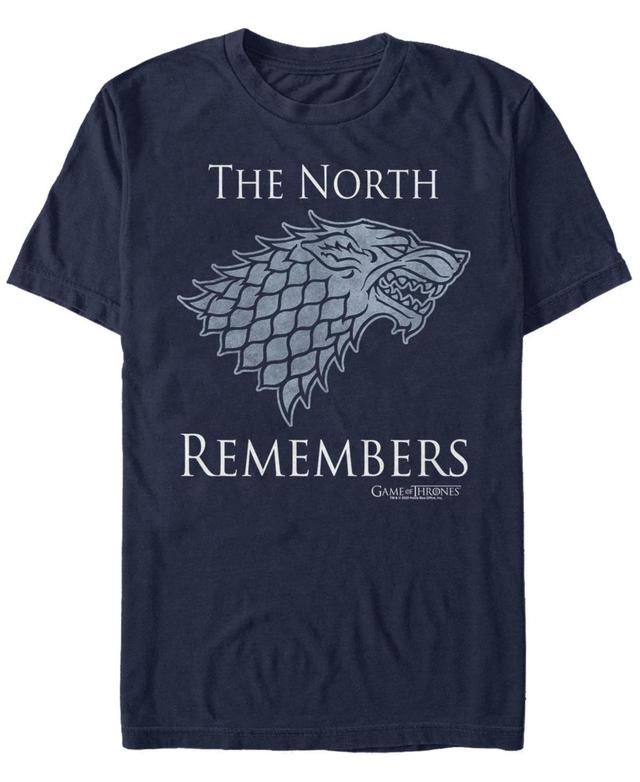 Mens Game Of Thrones House Stark The North Remembers Tee Blue Product Image