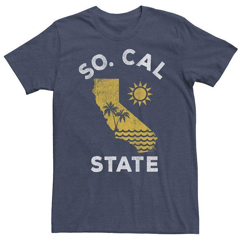 Big & Tall Southern California State Tee, Mens Navy Grey Product Image