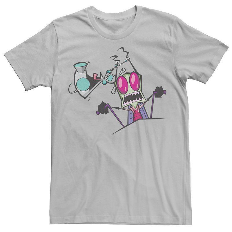 Mens Nickelodeon Invader Zim Gir Pulling Zims Antennas Portrait Graphic Tee Product Image