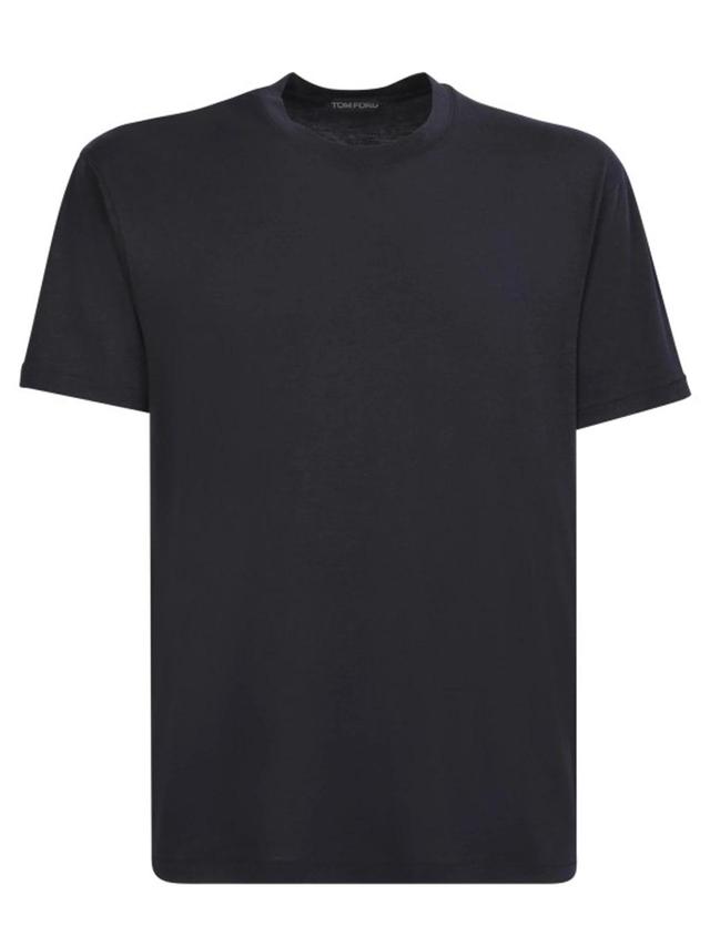 Black Round Neck T-shirt Product Image