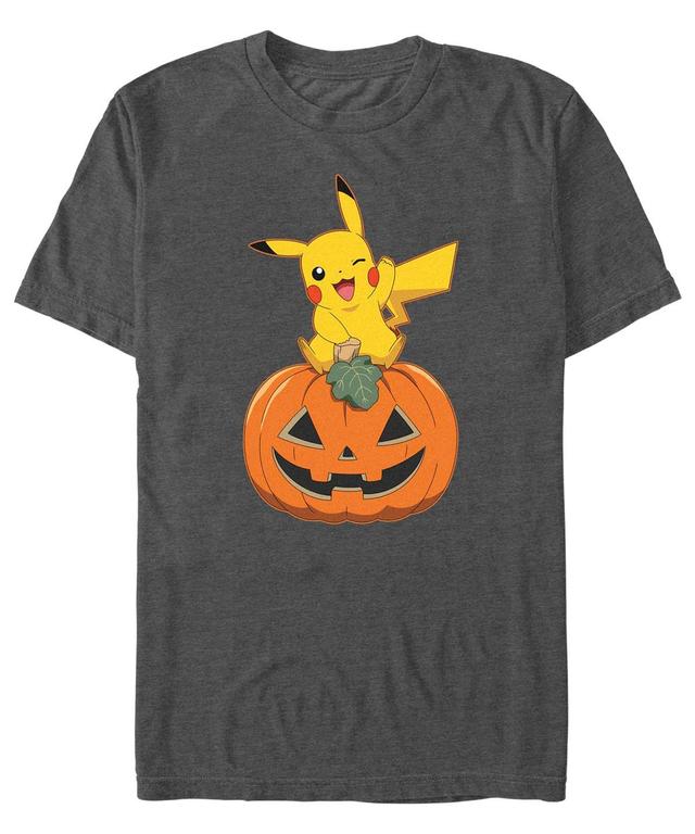 Fifth Sun Mens Pokemon Pika Pumpkin Short Sleeves T-shirt Product Image