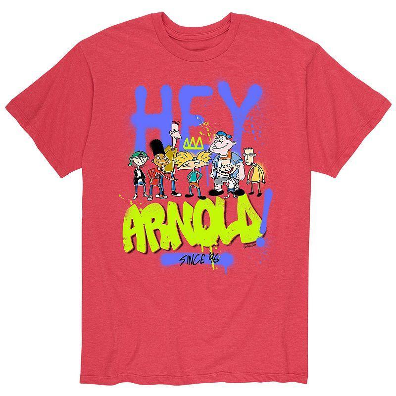 Mens Hey Arnold! Purple Spray Paint Tee Product Image