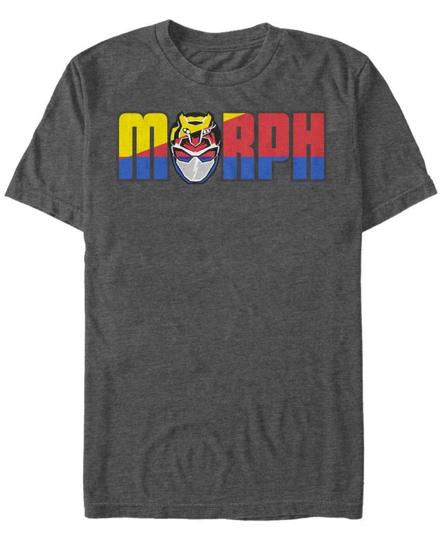 Mens Power Rangers Morph Color Block Tee Grey Product Image