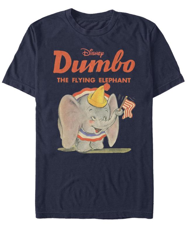 Disneys Dumbo Mens The Flying Elephant Classic Portrait Tee Blue Product Image