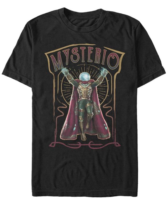 Marvel Mens Spider-Man Far From Home Mysterio Retro Style Poster Short Sleeve T-Shirt Product Image