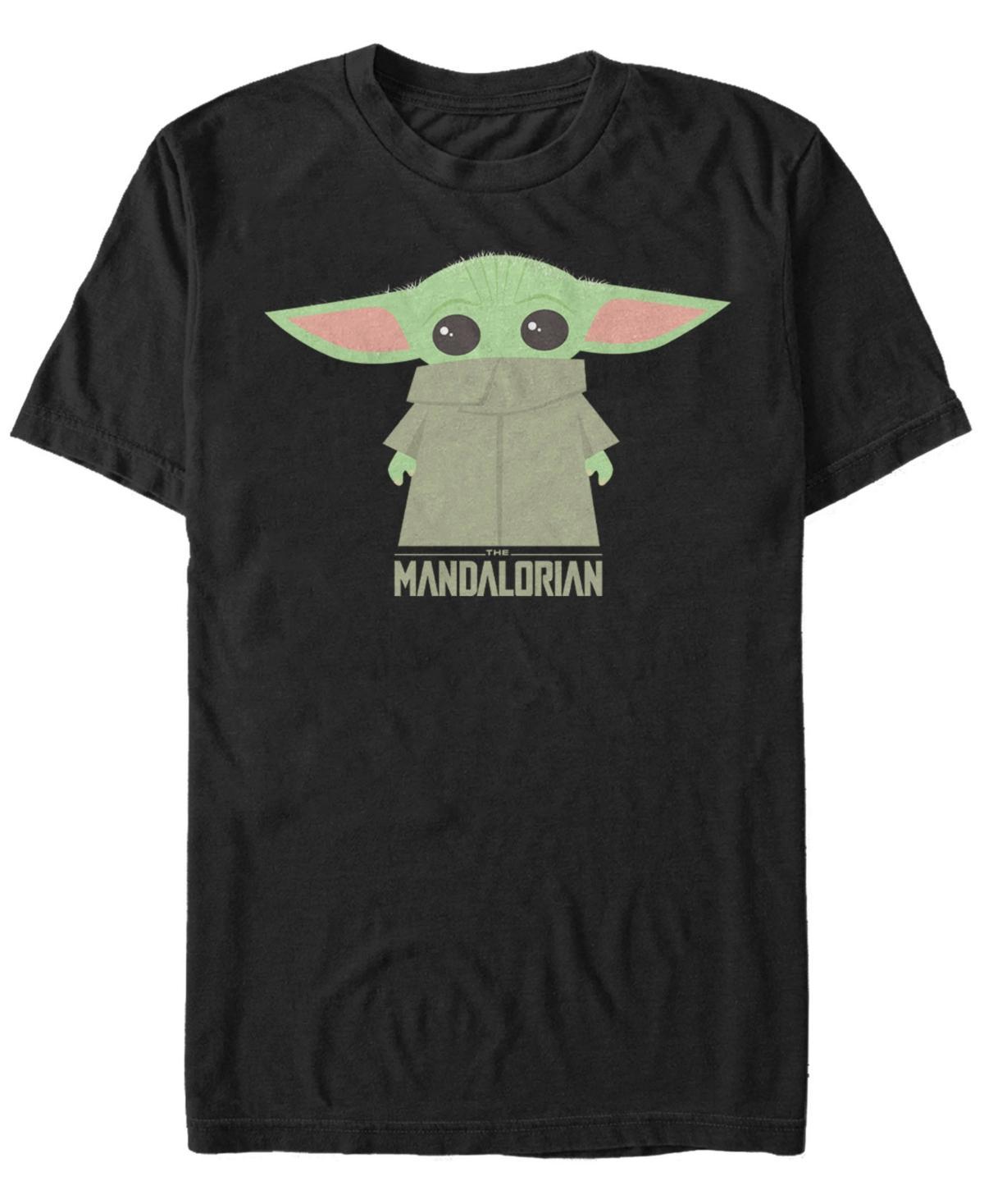 Mens Star Wars The Mandalorian The Child Hidden Face Portrait Tee Black Product Image