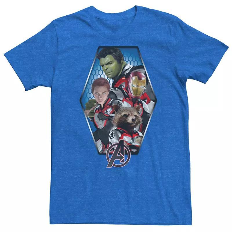 Mens Marvel Avengers Endgame Group Suit Pose Tee Blue Product Image