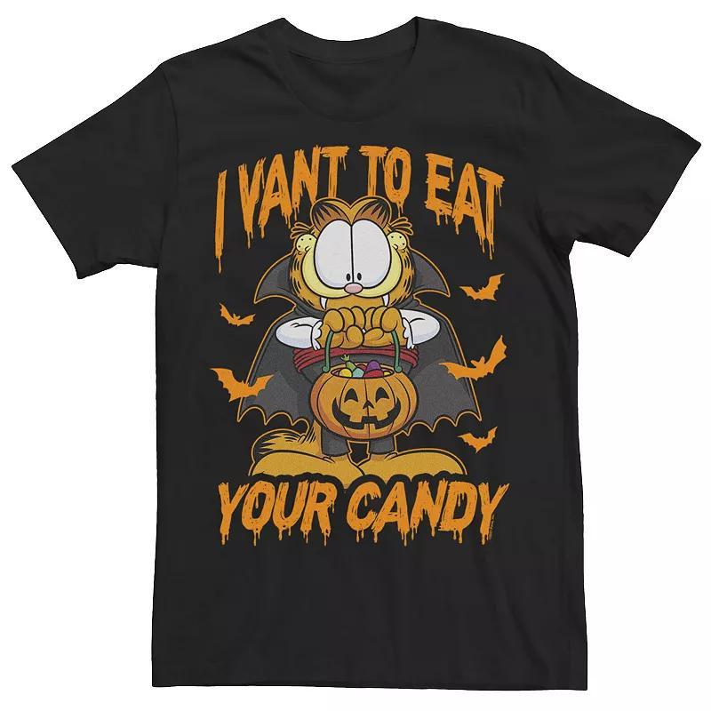 Mens Garfield I Want To Eat Your Candy Vampire Graphic Tee Product Image