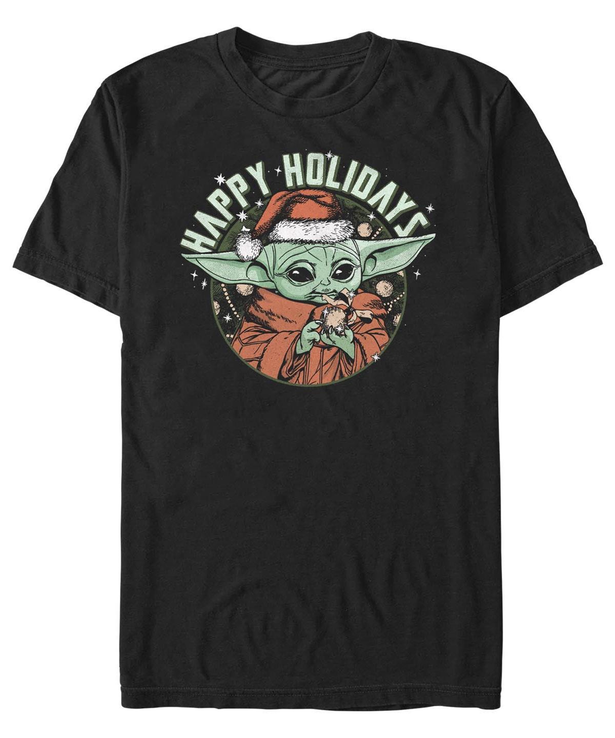 Fifth Sun Mens Star Wars Mandalorian Grogu Holidays Short Sleeves T-shirt Product Image