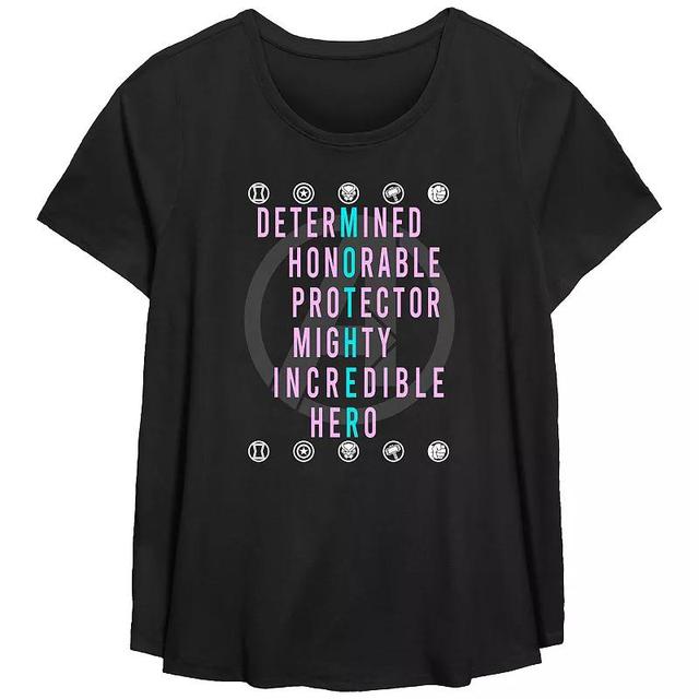 Plus Size Avenger Mom Qualities Scoop Hem Flowy Graphic Tee, Womens Product Image