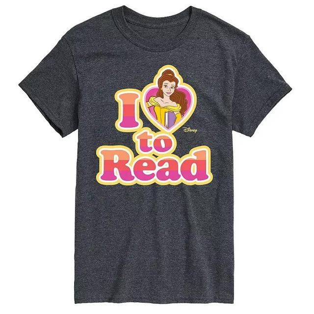 Disney Princess Big & Tall Belle I Love To Read Graphic Tee, Mens Blue Product Image