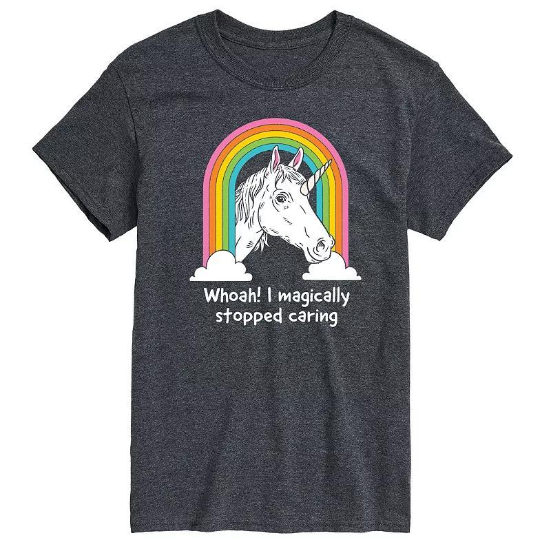 Mens Magically Stopped Caring Graphic Tee Heather Grey Product Image