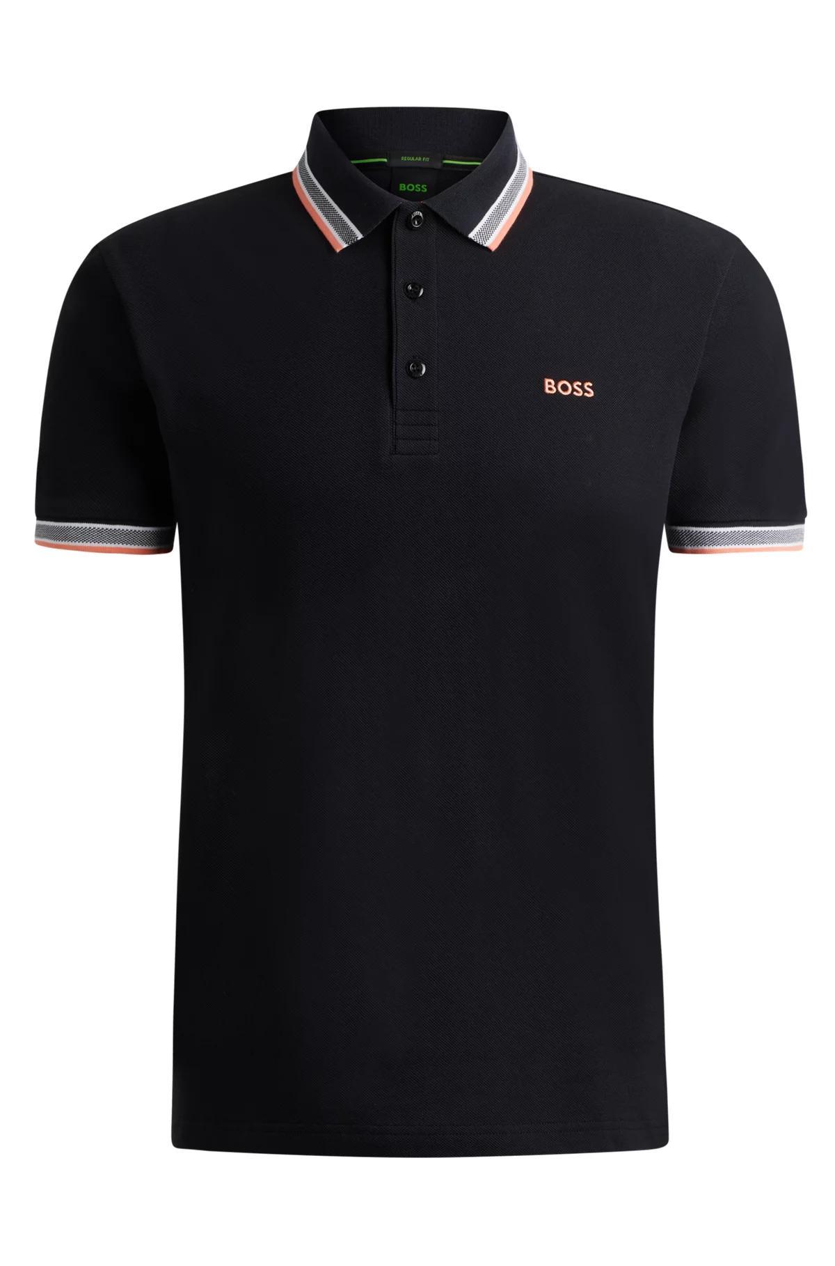 BOSS Paddy Polo with Contrast Logo Details Male Product Image