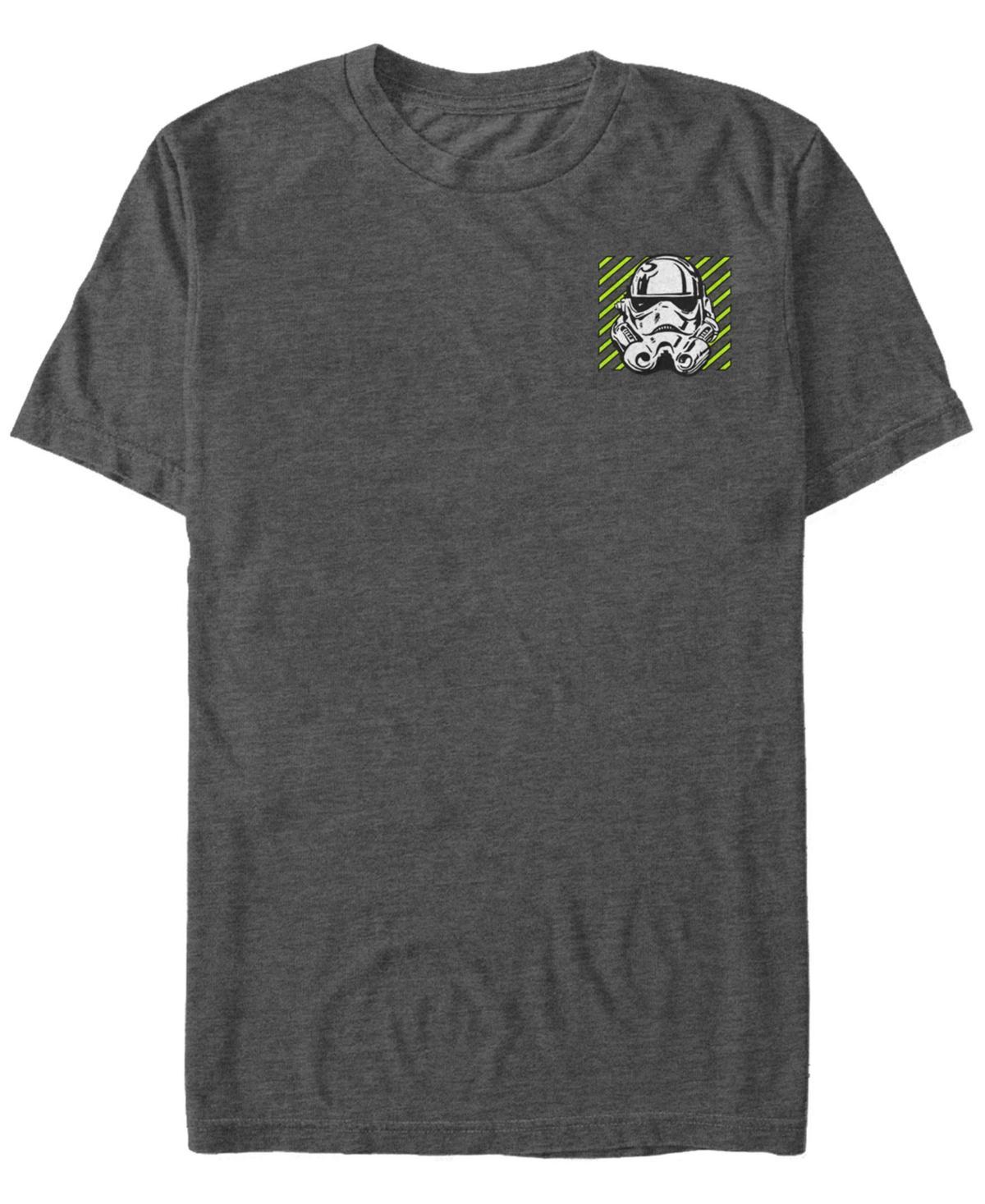 Fifth Sun Star Wars Mens Neon Striped Stormtrooper Helmet Short Sleeve T-Shirt Product Image