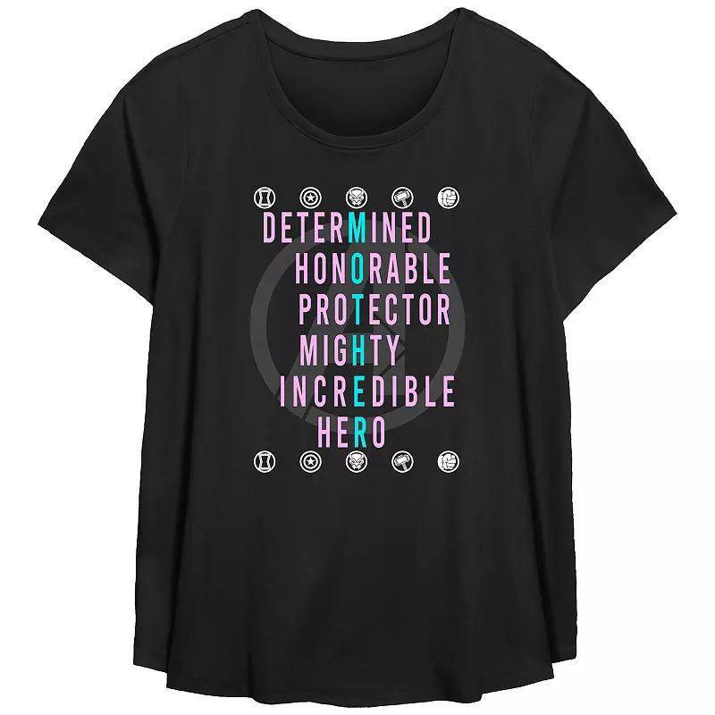 Plus Size Avenger Mom Qualities Scoop Hem Flowy Graphic Tee, Womens Product Image