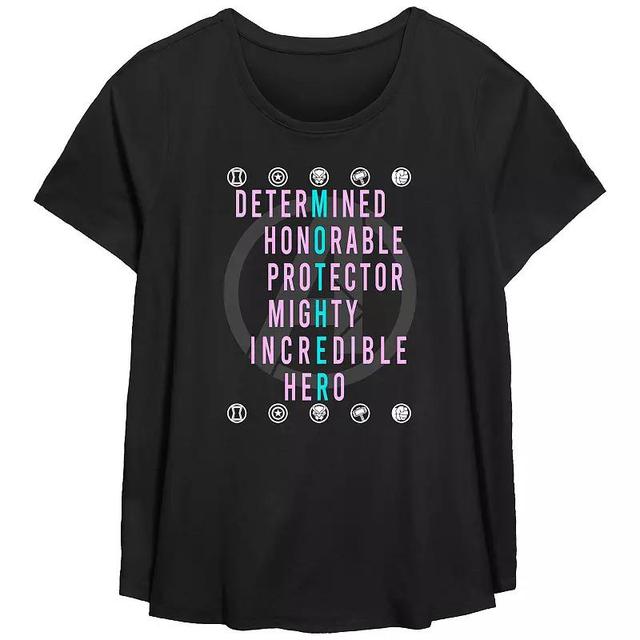 Plus Size Avenger Mom Qualities Scoop Hem Flowy Graphic Tee, Womens Product Image