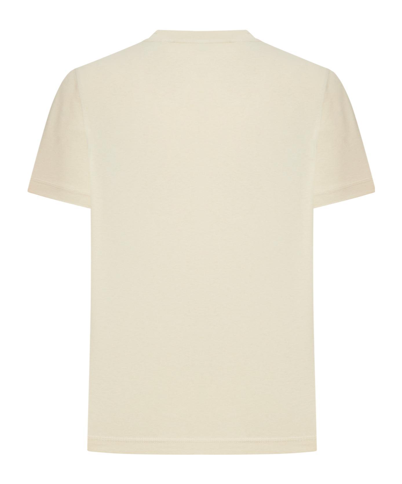 BURBERRY Tshirt With Logo In Nutmeg Product Image