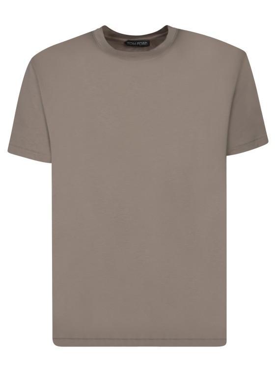 Cotton Blend T-shirt In Brown Product Image