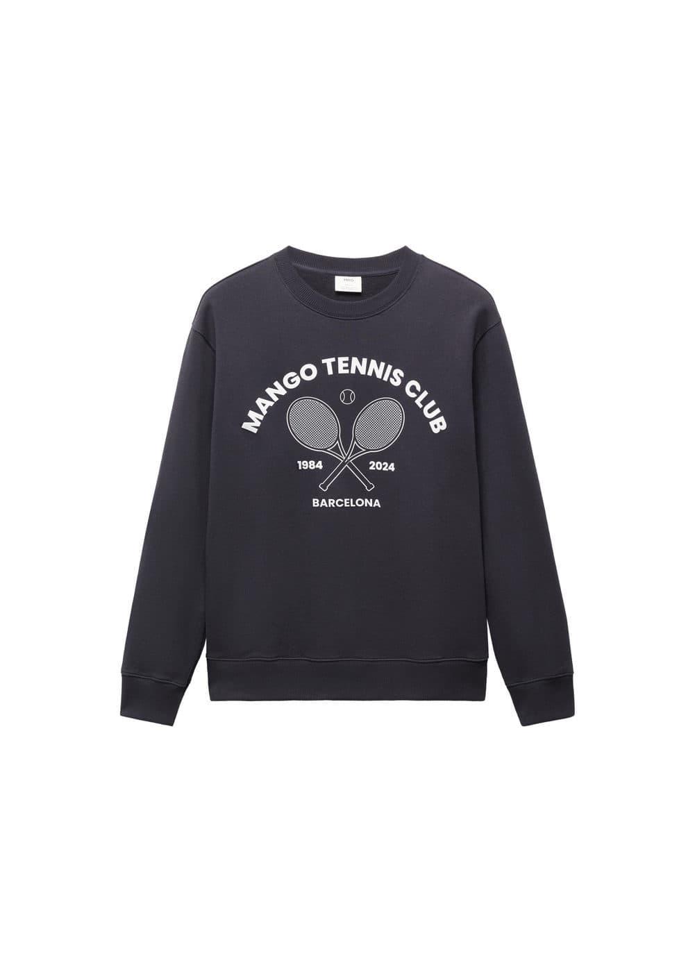 MANGO MAN - Cotton-blend printed sweatshirt dark navyMen Product Image