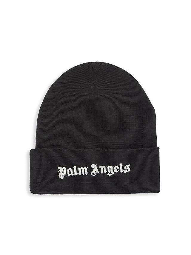 Mens Logo Cotton Knit Beanie Product Image