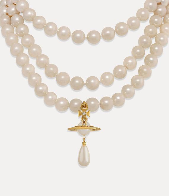 Three Row Pearl Drop Choker Product Image