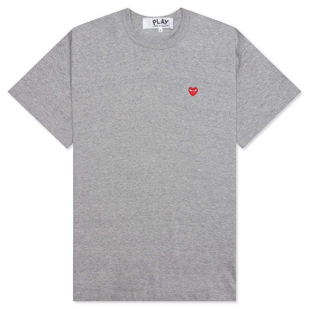 Small Red Heart T-Shirt - Grey Male Product Image