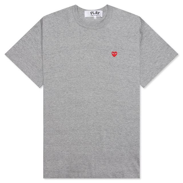 Small Red Heart T-Shirt - Grey Male Product Image