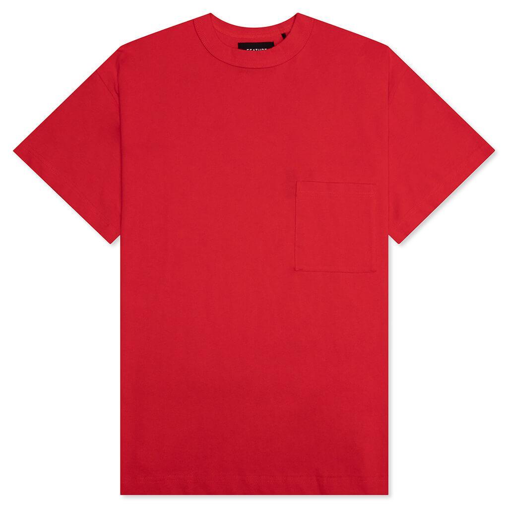 Jersey Braque Pocket Tee - Burgundy Male Product Image