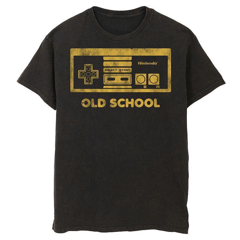 Mens Nintendo NES Controller Old School Tee Black Product Image