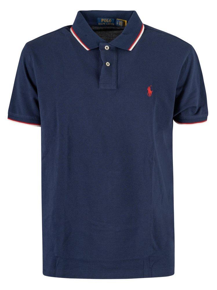 Pony Embroidered Polo Shirt In Navy Product Image