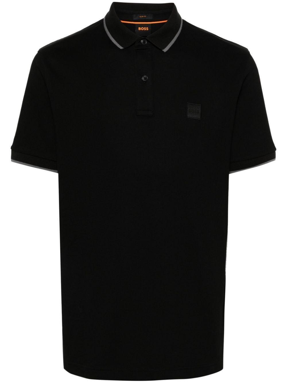 Logo-appliqué Polo Shirt In Black Product Image