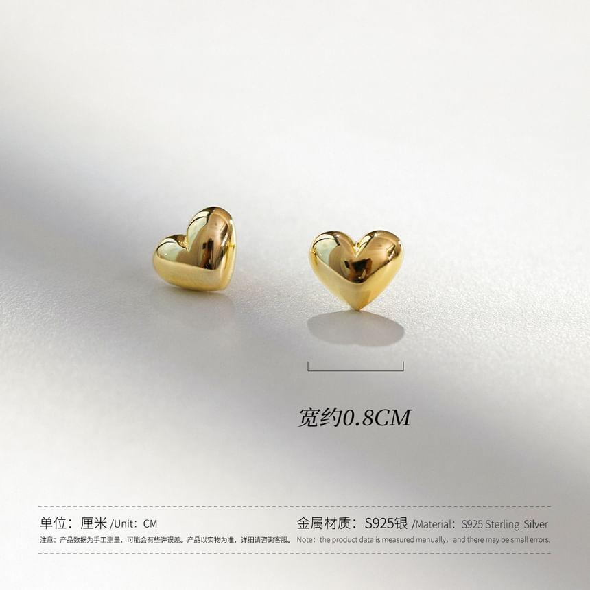 925 Sterling Silver Heart Stud Earring product image