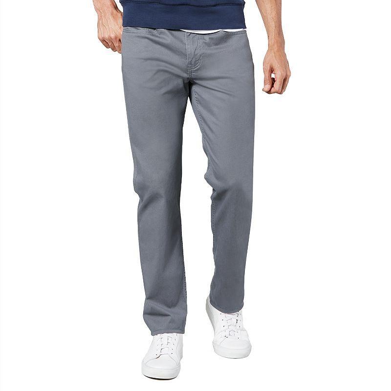 Mens Dockers Straight-Fit Jean Cut Khaki All Seasons Tech Pants Grey Product Image