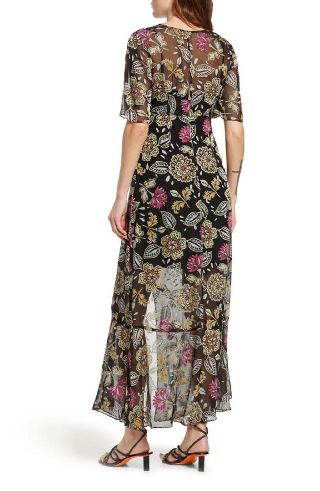 Tamar Floral Front-twist Maxi Dress In Black Floral Product Image