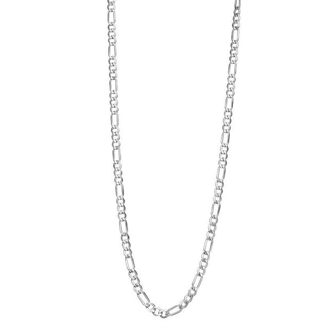 Jordan Blue 10k Gold 4.65 mm Figaro Chain Necklace, Mens White Product Image