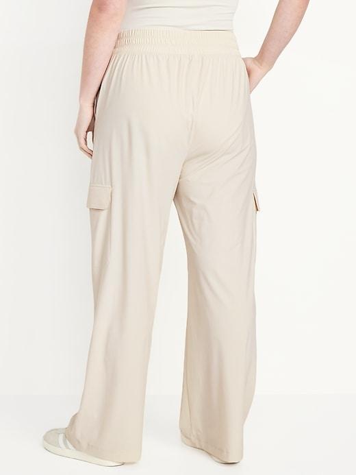 High-Waisted SleekTech Wide-Leg Cargo Pants Product Image