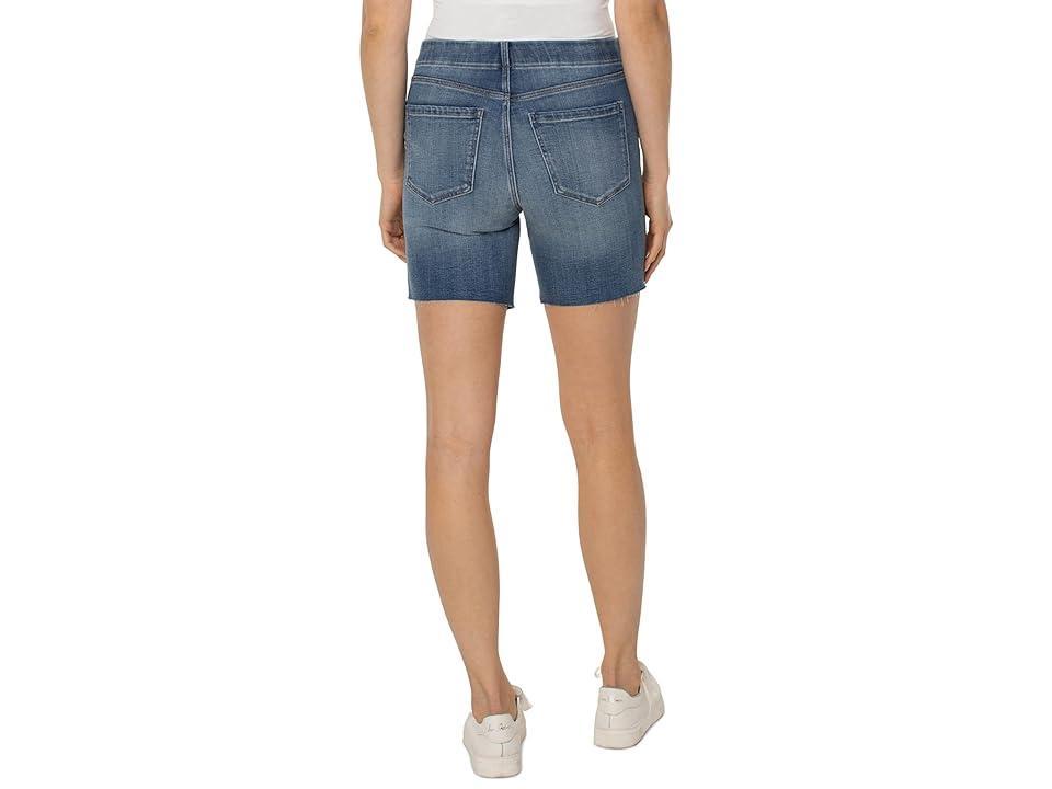 Liverpool Los Angeles Chloe Pull-On Bermuda Shorts with Cut Hem in Mullen (Mullen) Women's Shorts Product Image