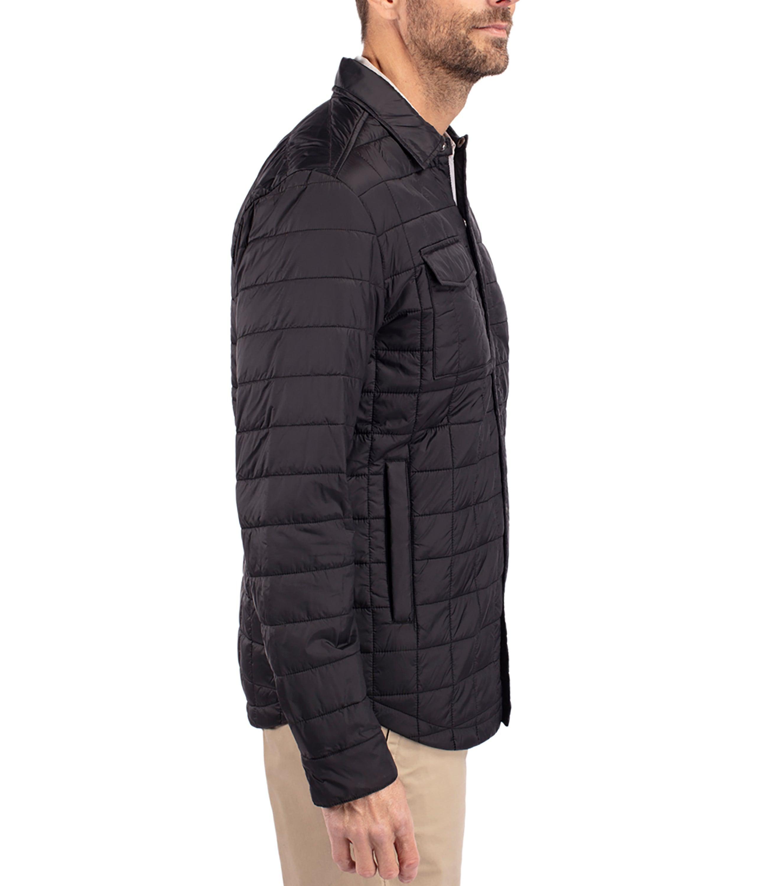 Cutter & Buck Rainier PrimaLoft® Men's Big & Tall Eco Insulated Quilted Shirt Jacket Male Product Image