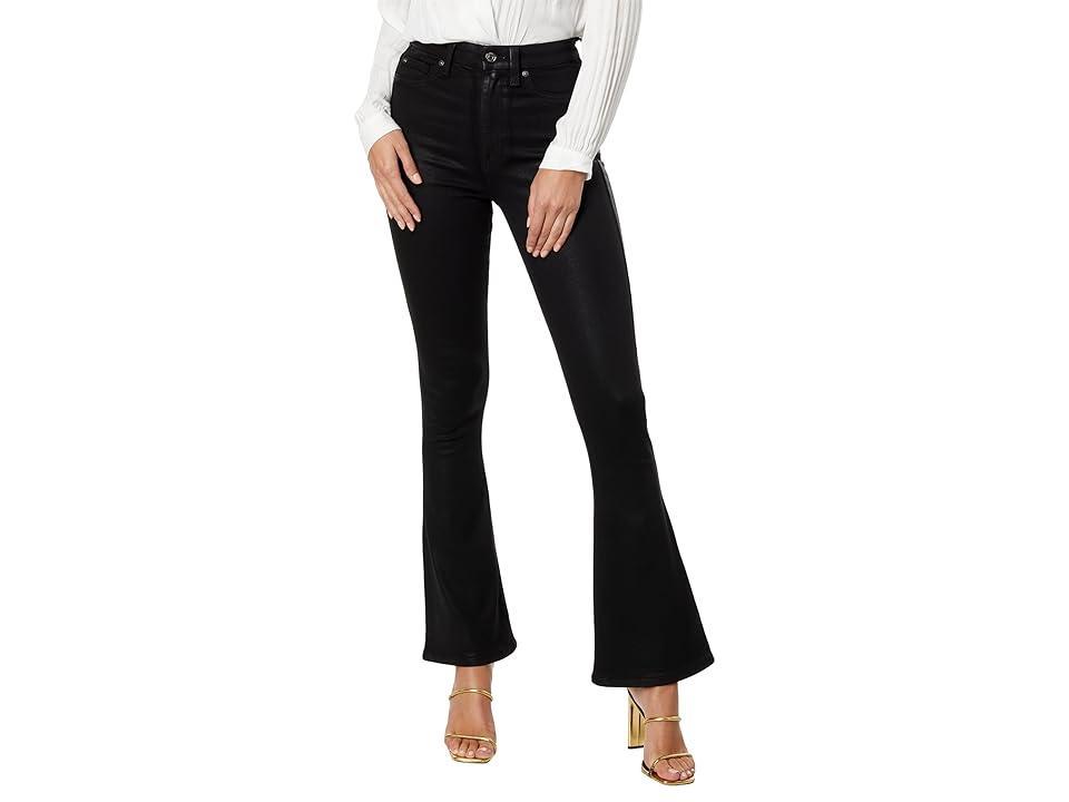 7 For All Mankind Tailorless Coated Ultra High Waist Skinny Bootcut Jeans Product Image