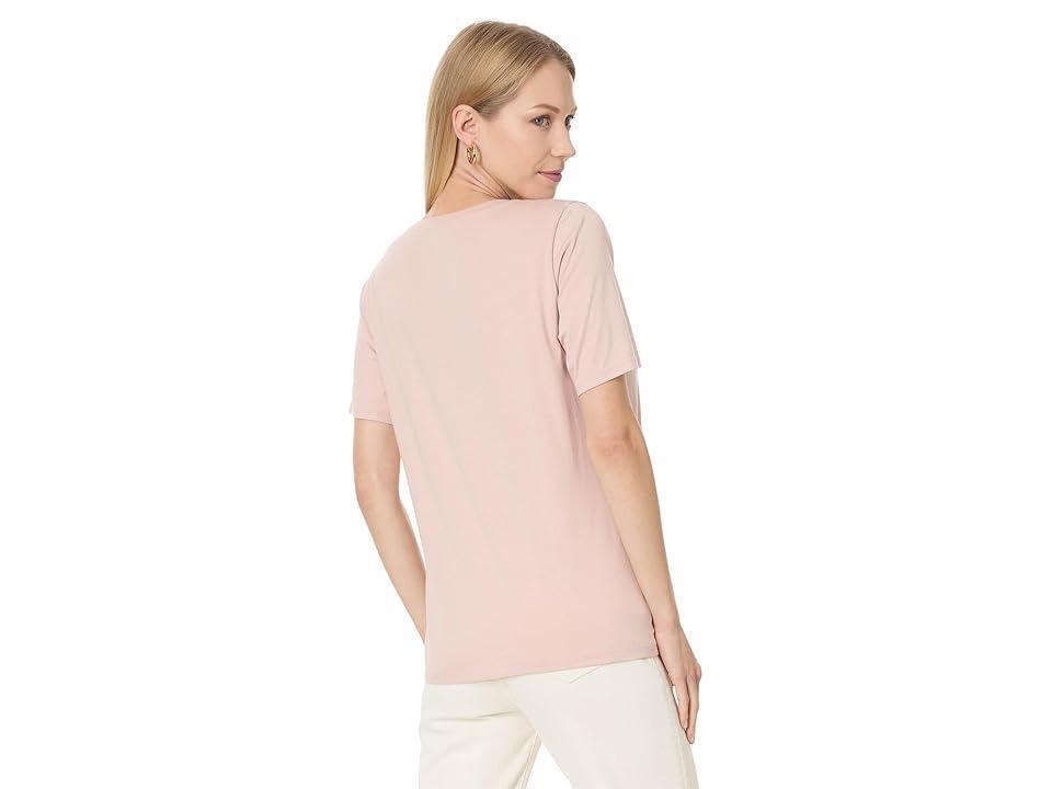 Eileen Fisher Round Neck Tee (Opal) Women's T Shirt Product Image