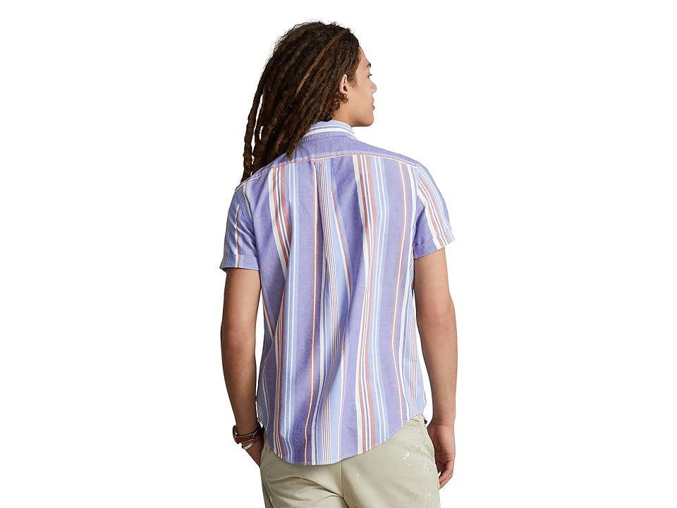 Polo Ralph Lauren Classic Fit Striped Oxford Shirt (Navy/White ) Men's Clothing Product Image