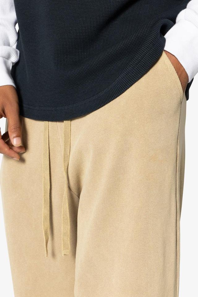 Ribbed Lightweight Washed Sweatpants - Earth Product Image